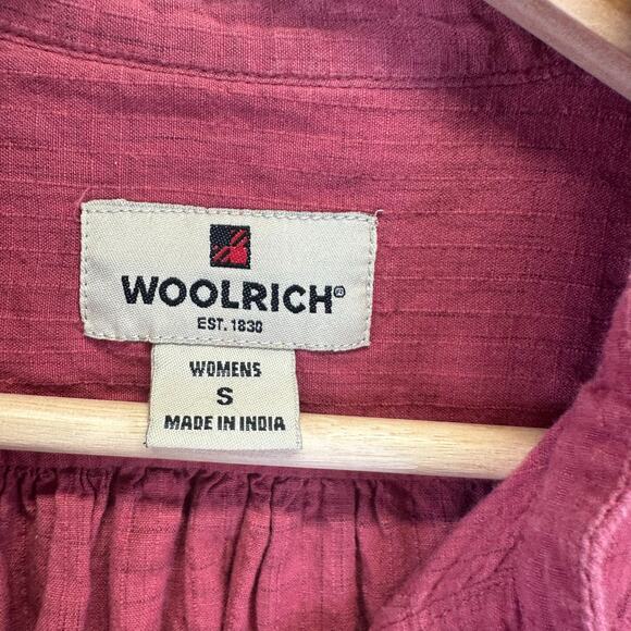 Woolrich Button Front Cotton Relaxed Long Sleeve Shirt Blouse Womens Size S - Picture 13 of 16
